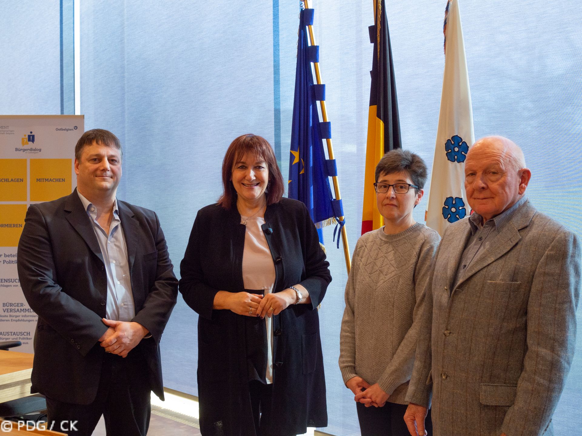 von links nach rechts: Didier Lejeune, Dubravka Suica, Wilme Schinker und Walter Goebels
