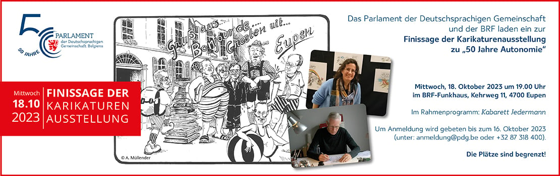 Finissage der Karikaturenausstellung zu „50 Jahre Autonomie“