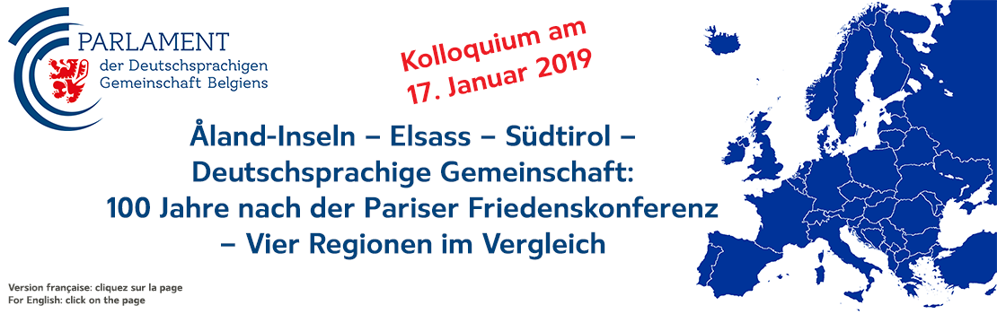 Åland-Inseln – Elsass – Südtirol – Deutschsprachige Gemeinschaft – 100 Jahre nach der Pariser Friedenskonferenz: Vier Regionen im Vergleich